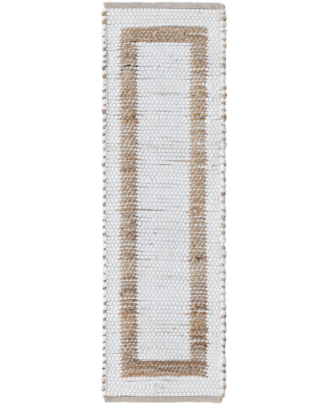 Kenyla Hand Braided Cotton Southwestern Indoor Rug, Table Runner 1'2" x 4'1"