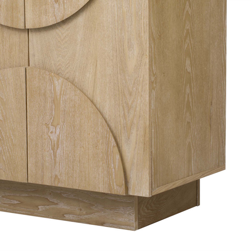 4-Door Large Storage Sideboard, Natural