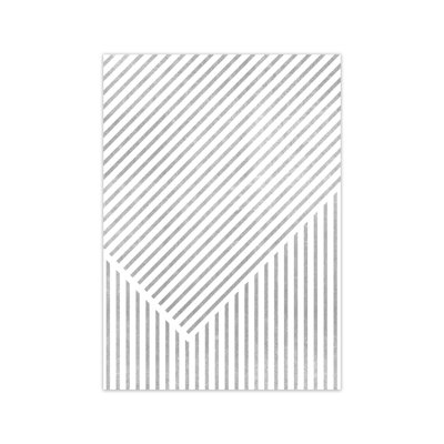 Mid Century Texture Lines A - Print