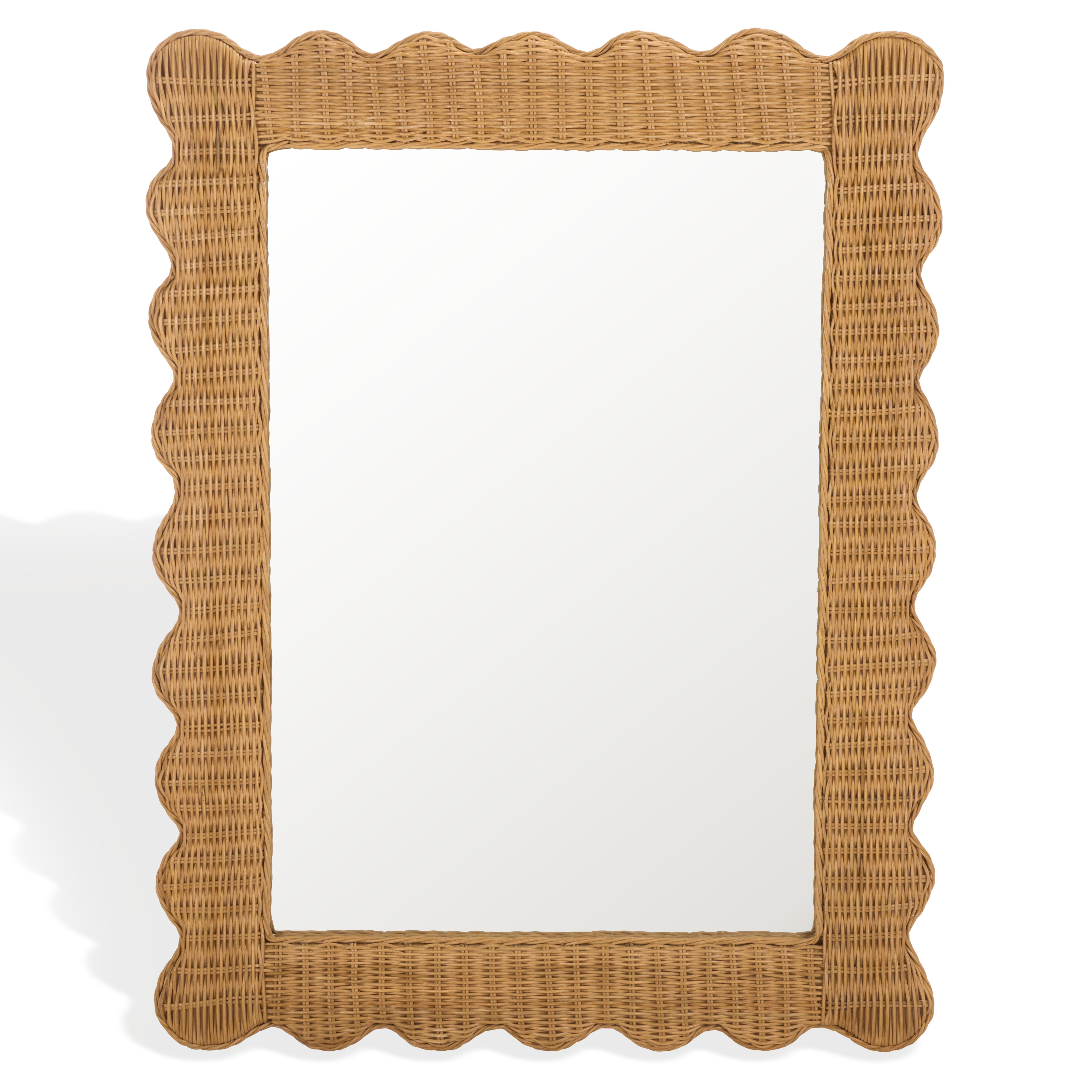 Bay Isle Home™ Cleckley Rattan 40 Inch Mirror | Wayfair