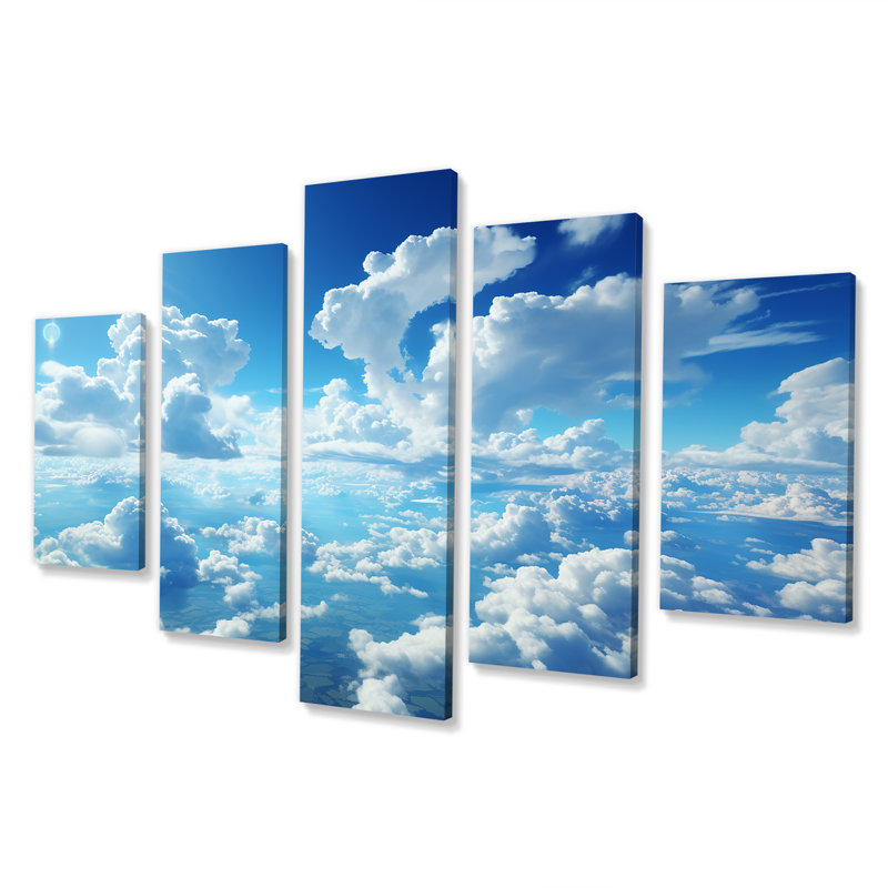 «Calm Sky Embrace I - Sky Multipanel», ensemble d'art mural