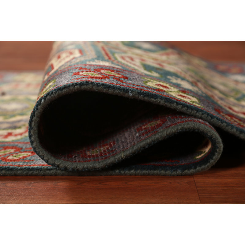 Geometric Kazak Indian Runner Rug 3x10