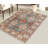 Turquoise & Ivory Hand-Knotted Wool Area Rug 6' x 9' ft– Handmade Traditional Geometric Medallion Design