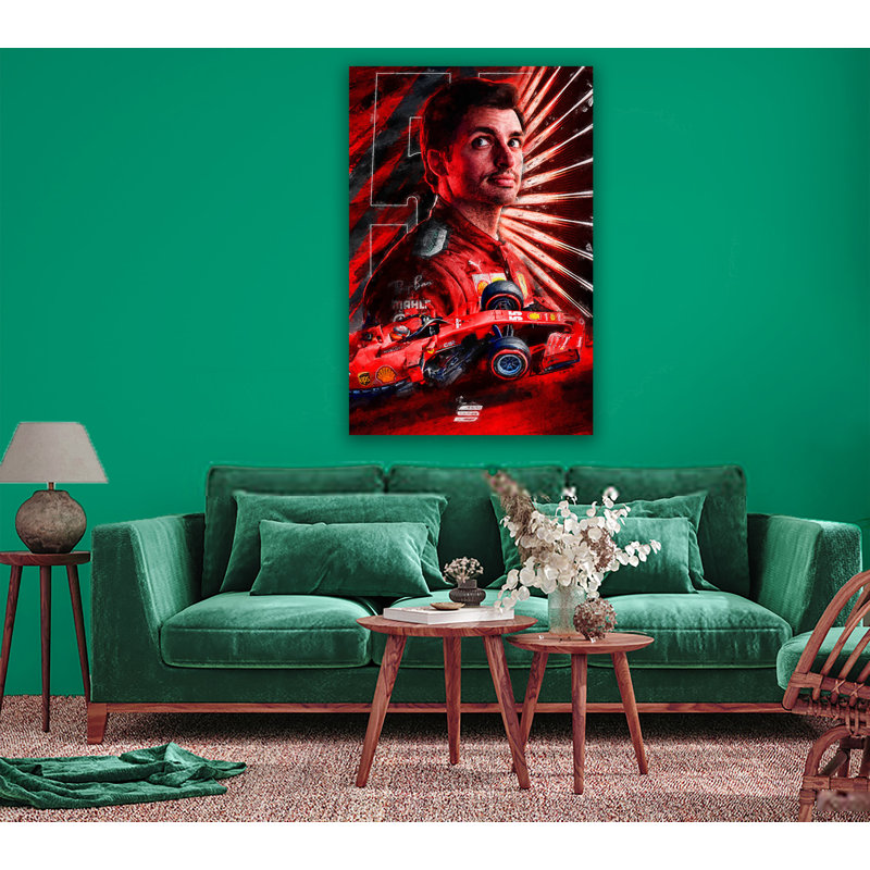 Carlos Sainz 2 Formula One Racing Drivers Collection - Art Prints, Metal, 60cm H x 40cm W x 0.11cm D