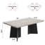 Table de salle à manger rectangulaire, plateau de table en bois épaissi avec base robuste, L 63 po, sièges 6 à 8, style moderne pour la cuisine et la salle de conférence-1036527800-1036527807-1024433361