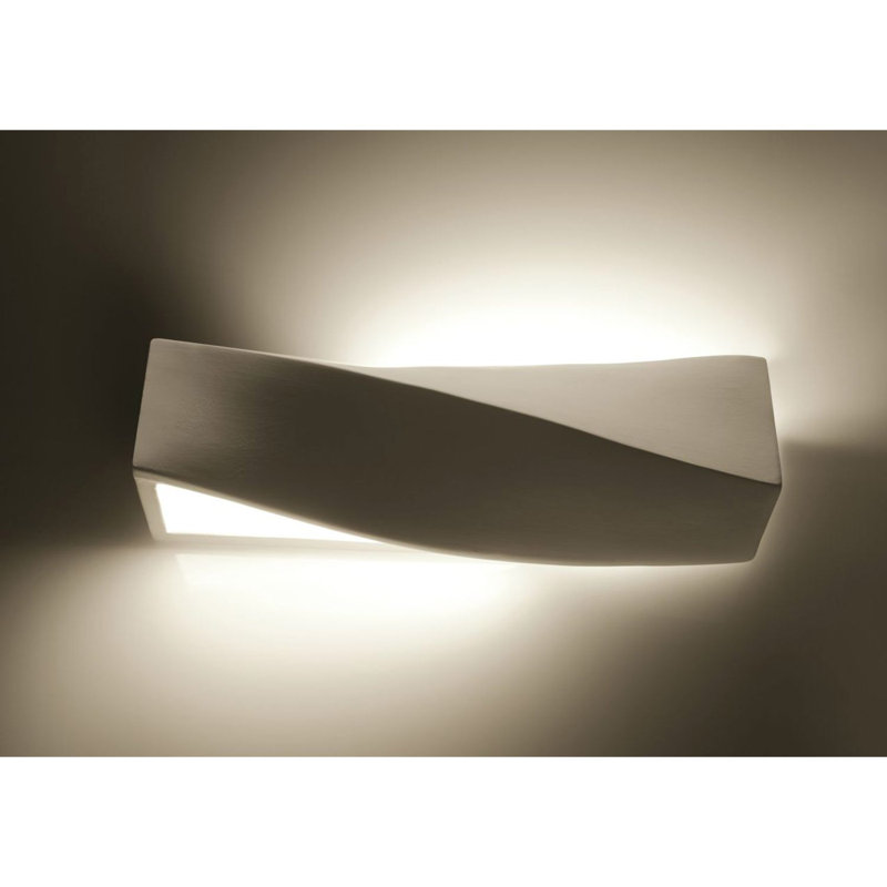 Anberlyn Ceramic Flush Mounted Sconce, 15cm H x 42cm W x 12cm D