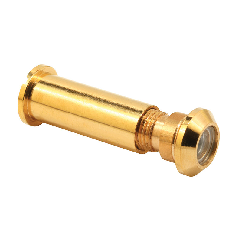 Visionneuse de porte Prime-Line, 160 degrés, 1/2 po de diamètre, laiton poli, H 0,65 po x l 0,45 po x P 5,25 po