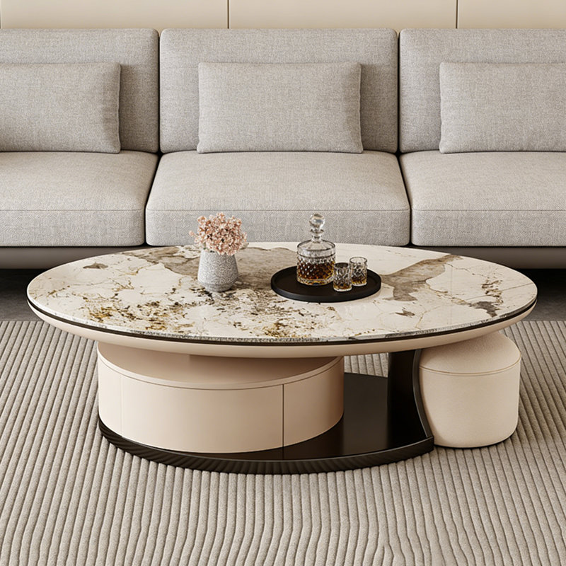 Benedetti, H 16,5 po x L 47,2 po x l 27,6 po, Brun / Beige, Gris foncé
