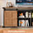 Farmhouse TV Stand for 75" TV, Entertainment Center with Barn Doors & Storage-1700916080