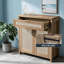 Buffet en bois et rotin