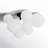 Clarksdale 120W Opal White Flush Mount-1623290977