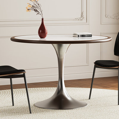 White Round Sintered Stone Dining table