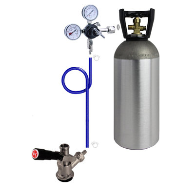 Kegco Stainless Steel Single Tap Conversion Kit with Adjustable Temperature