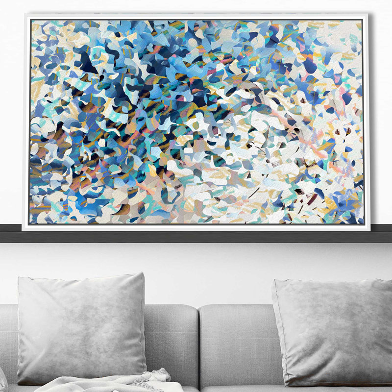 "2 Corinthiens 6: 10 Réjouissez-vous toujours (carré)" par Mark Lawrence, reproduction sur acrylique, Cadre flottant blanc