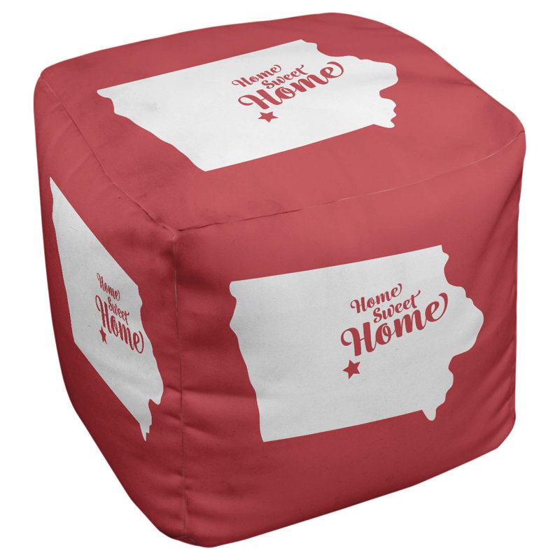 Repose-pieds cubique du moines home, Rouge