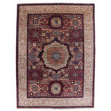 Hand Knotted Wool Area Rug