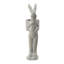 Grand panier de jardin en ciment en forme de lapin, statue de lapin debout pour la décoration du jardin