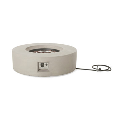 Lightweight Concrete Outdoor Circular Fire Pit, 50,000 BTU (Tank Cover Not Included)