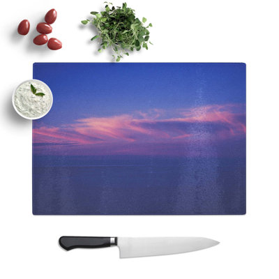 Glass Light Clouds Chopping Board