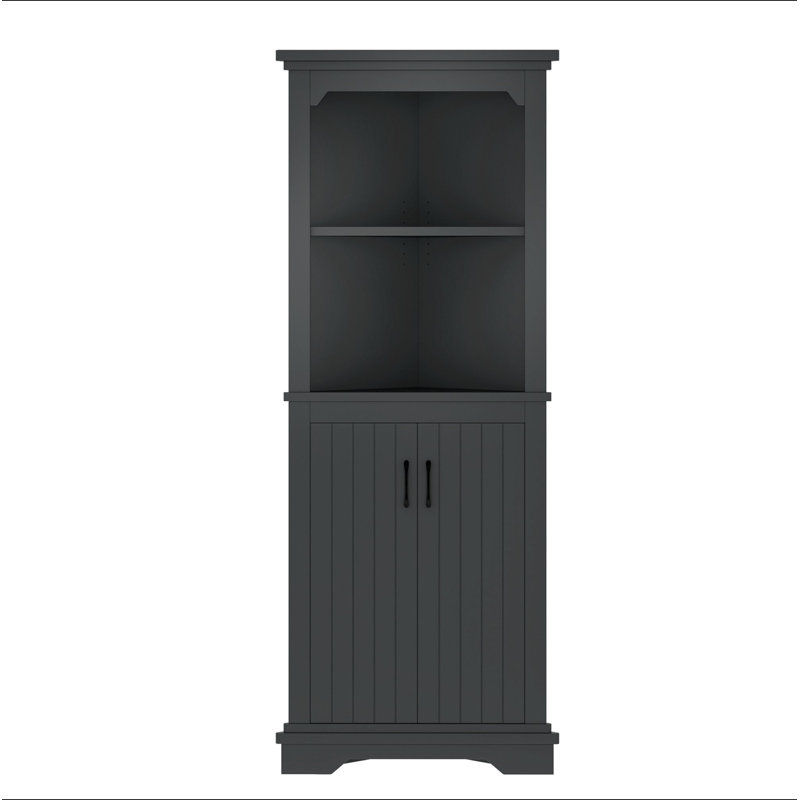 Grande armoire d'angle avec portes pour le salon, la salle de bain, la salle à manger ou la cuisine