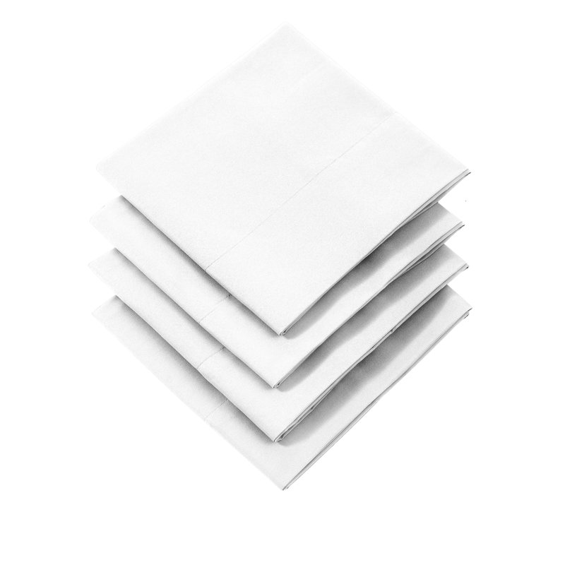 Quatre taies d'oreiller en microfibre Vilano Springs de Southshore Fine Linens, Très grand, Blanc