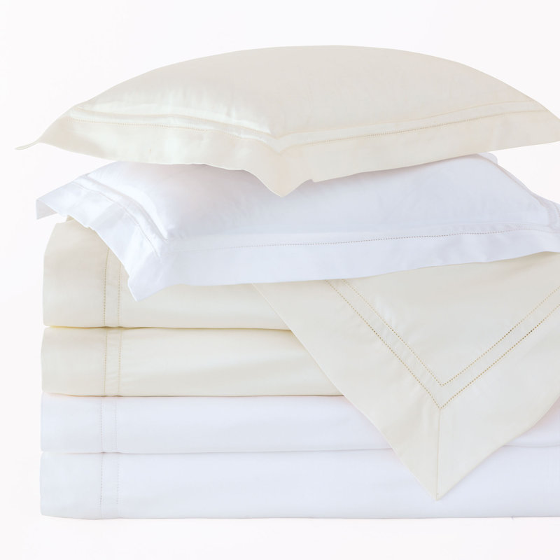 Lusso Flat Sheet, Ivory, Twin Flat Sheet