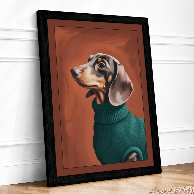 Teal Knit Companion Modern - Print, A1 - 84.1 x 59.4 cm, Black