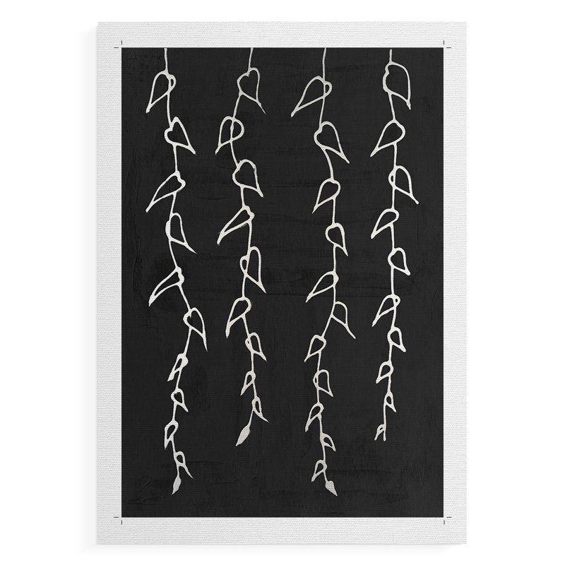Ivory Vines II - Impression sur toile seulement - NON CADRE, H 18 po x l 12 po