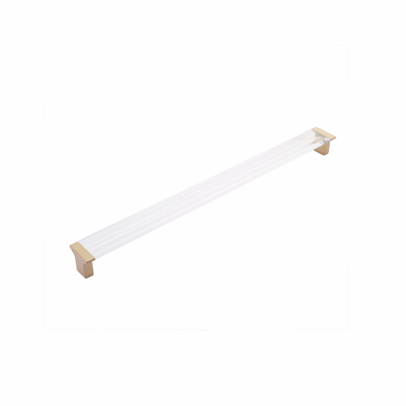 Positano Bar / Handle Pull, Signature Satin Brass/Clear