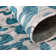 Tapis bleu sarcelle / gris Murph