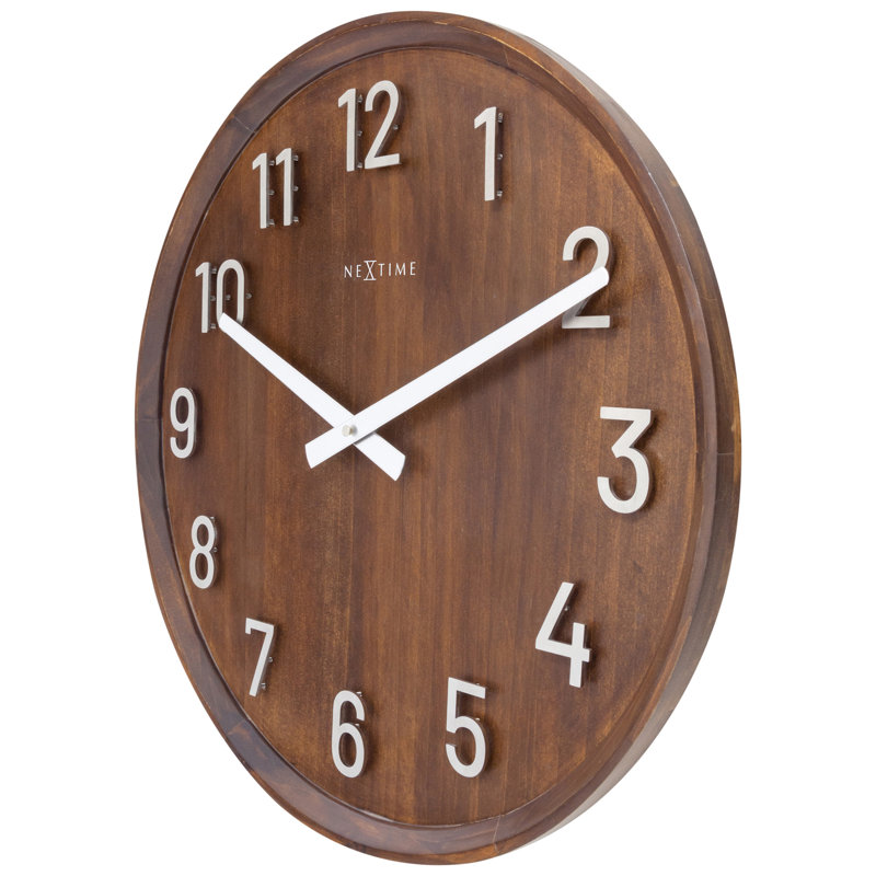 Manufactured Wood Wall Clock, Brown