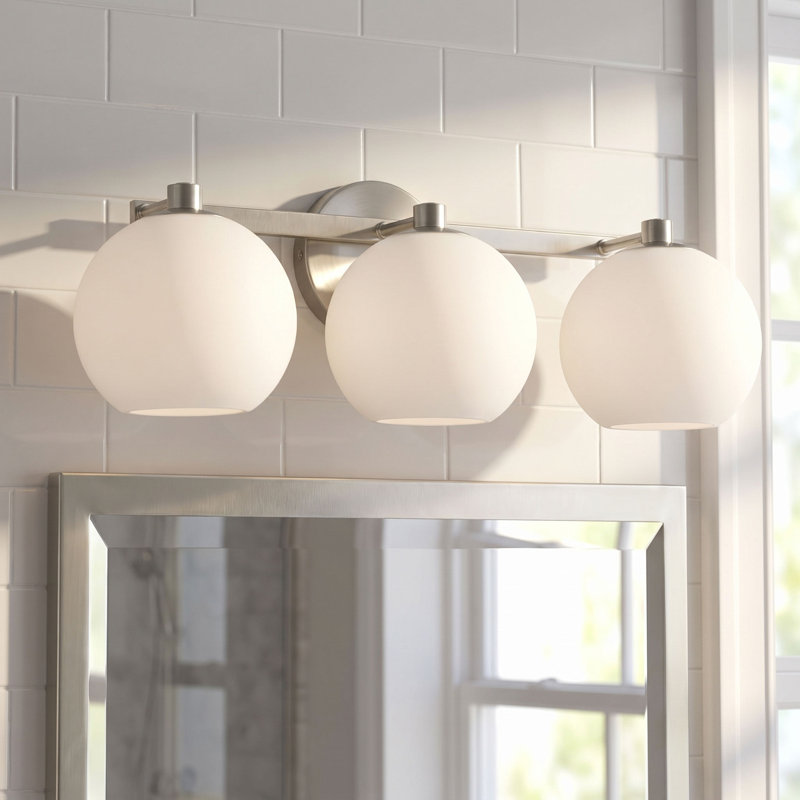 Ansley 3 - Light Dimmable Vanity Light, Brushed Nickel