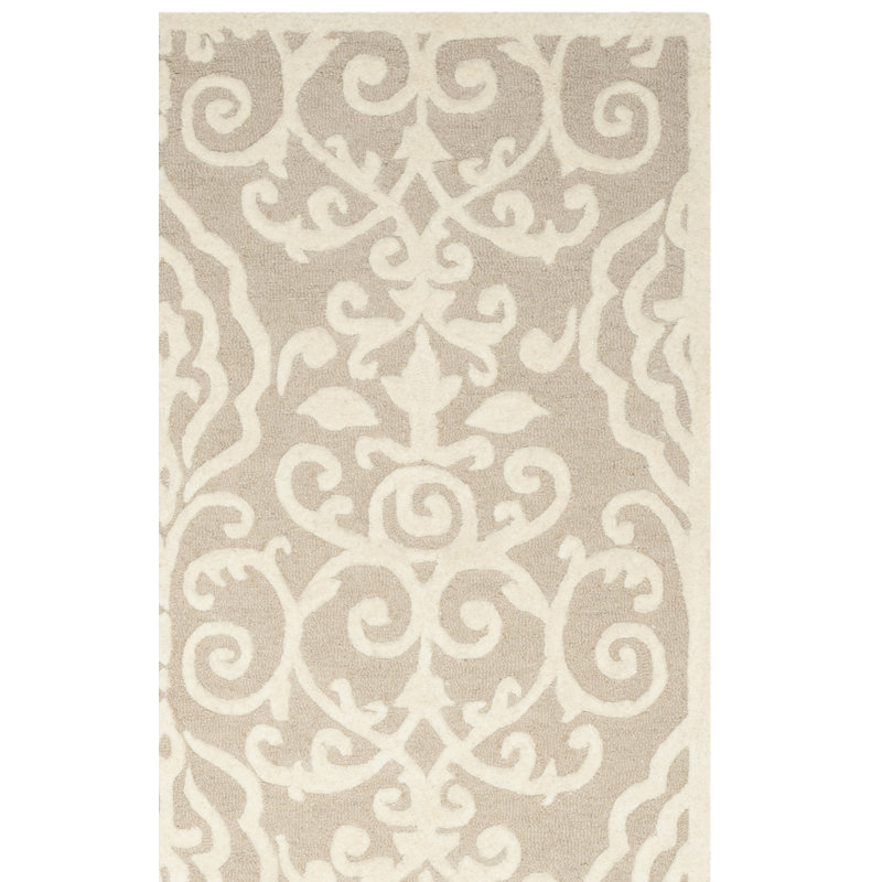 Tapis géométrique en laine touffeté à la main Chesterfield Martha Stewart, Carré 7 pi