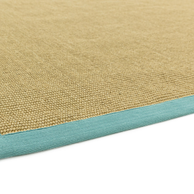 Keighley Sisal Beige/Aqua Blue Rug, Runner 68 x 240cm