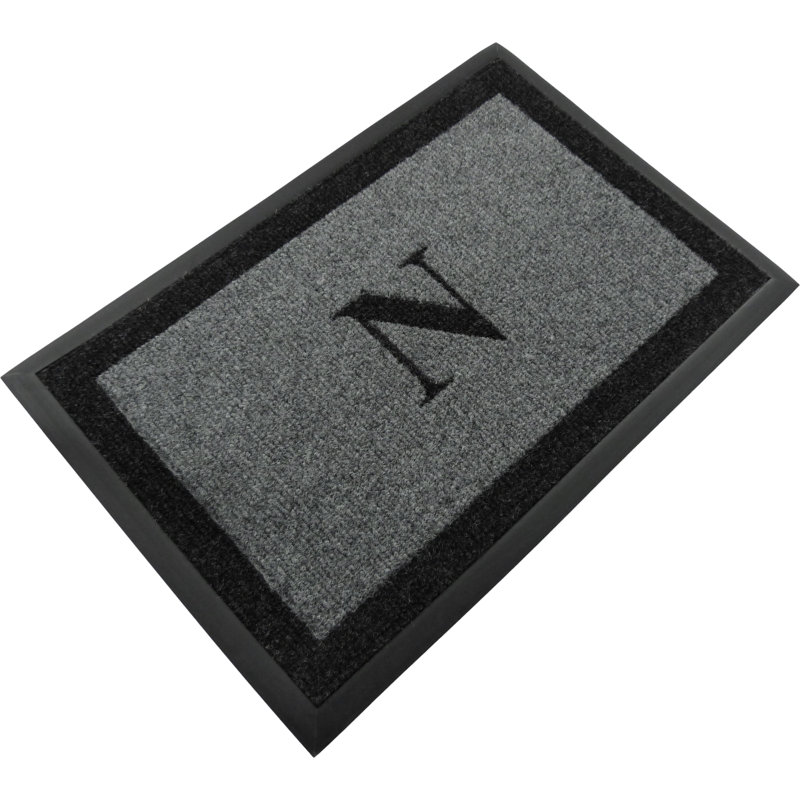 Tapis d'extérieur antidérapant Asai, Gris, N, l 24 po x L 48 po