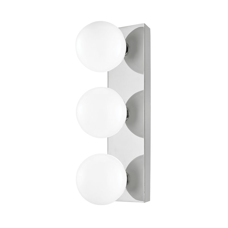 Éclairage de salle de bain à intensité variable à 3 lumières DEL Aspyn, Nickel poli
