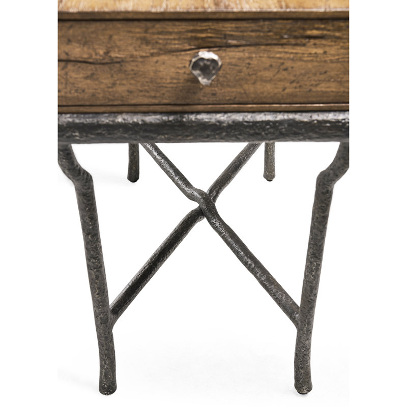 Forge Iron Storage Side Table
