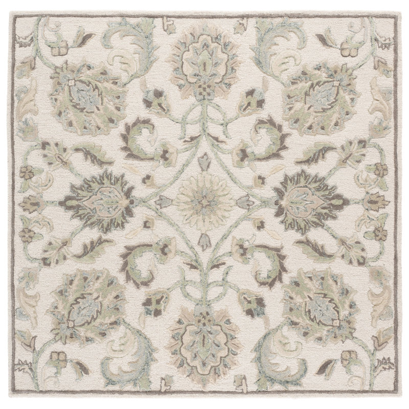 Gulielma Hand Tufted Wool Oriental Rug, Square 6'