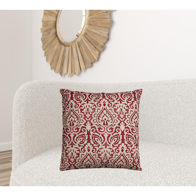 Coussin décoratif en coton 22 po or et blanc