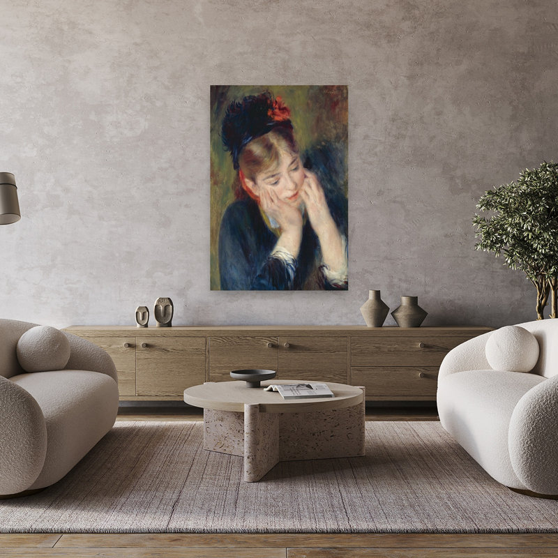 Reflexion 1877 Classic Contemporary Spring Wall Art Print by Pierre-Auguste Renoir - Wrapped Canvas Print
