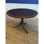 42" Round Banded Mahogany Table