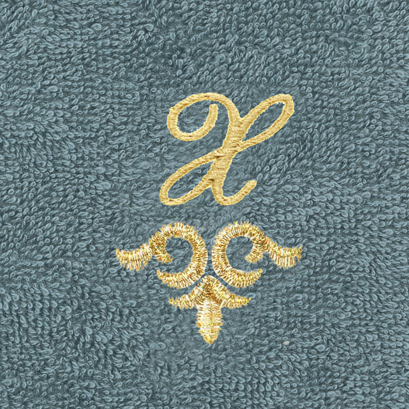 Ensemble de serviettes 100% lin Linica, Sarcelle, Paquet de 2 débarbouillettes, X