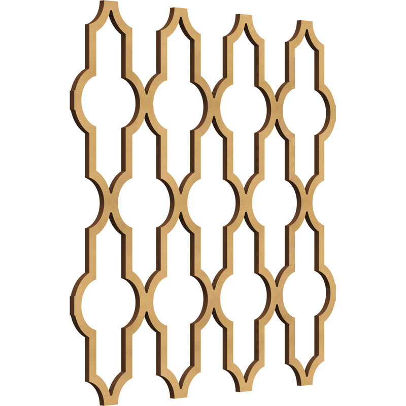 Panneaux muraux en bois Casablanca, H 15 3/8 po x l 15 3/8 po x P 3/8 po, Qualité de peinture (bois)