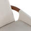 Chaise en bambou noyer et tissu crème