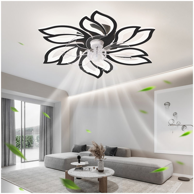 25.5In Ceiling Fan with Lights, Remote Control 3 Color Temperatures,6 Gear wind Speed Fan Light