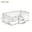 Lit en bois avec tablettes intégrées et tiroirs de rangement-223581528-223581529