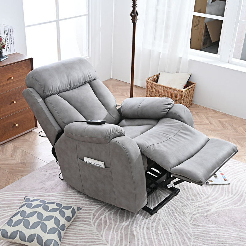 Fauteuil inclinable électrique Power Chair, Polyester gris clair
