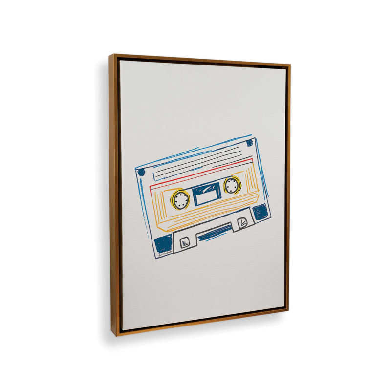 «Retro Rhythms» par Seven Trees Design, reproduction d'art, L 12 po x H 16 po, Toile avec cadre, Doré