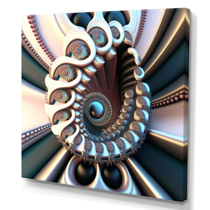 Fractal Emanation V - reproduction sur toile, H 30 po x l 30 po x P 1 po, Toile tendue