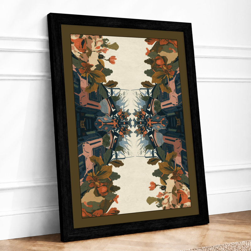 Symmetrical Garden Mirrors Eclectic - Print, A2 - 59.4 x 42.0 cm, Black